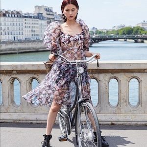 FOR LOVE AND LEMONS FAYE SHEER MIDI DRESS